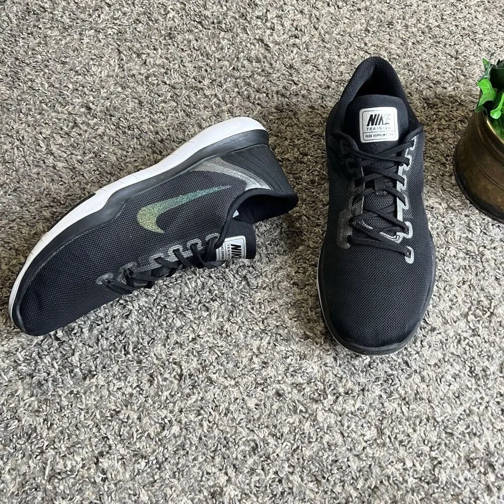 Nike Running Shoes Sneakers Size 9.5 Womens Flex Supreme TR 5 Black Athletic